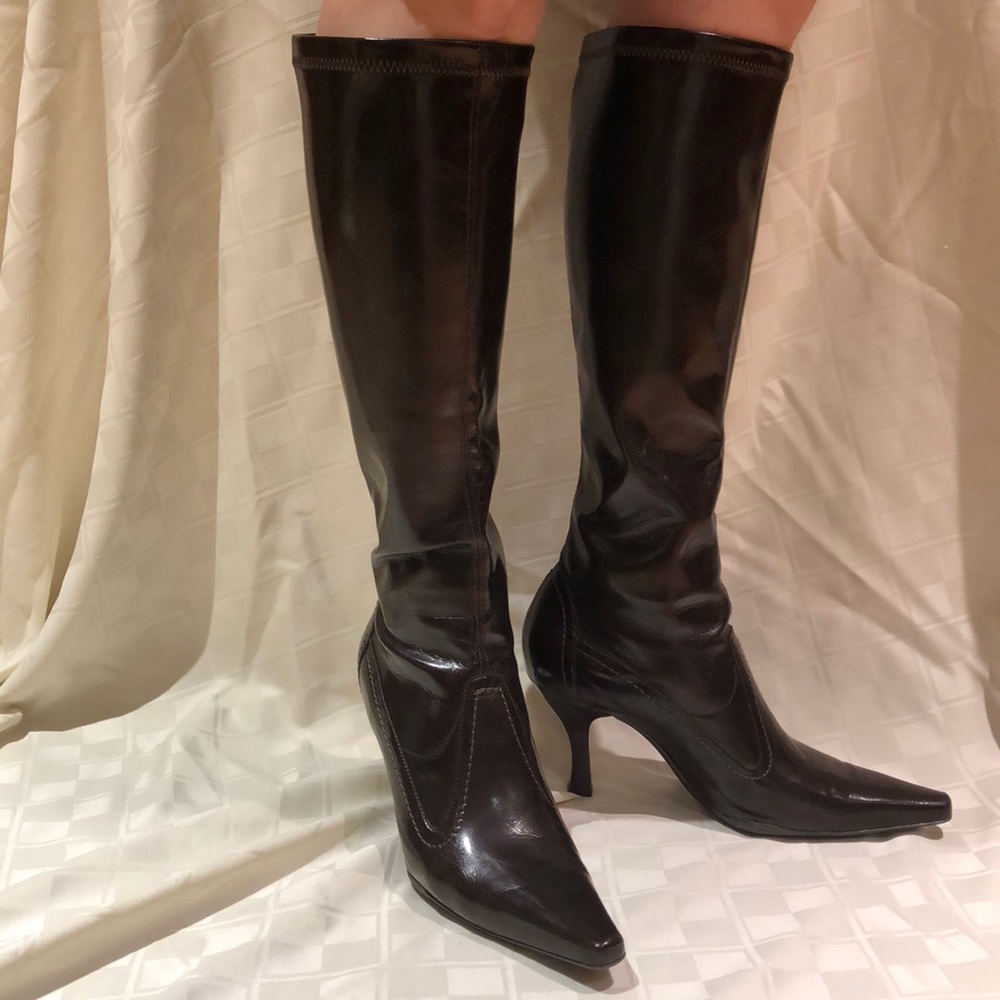 Franco Sarto Dark Brown heeled boots
